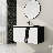 36" Wall Mounted Bathroom Vanity, Black + White