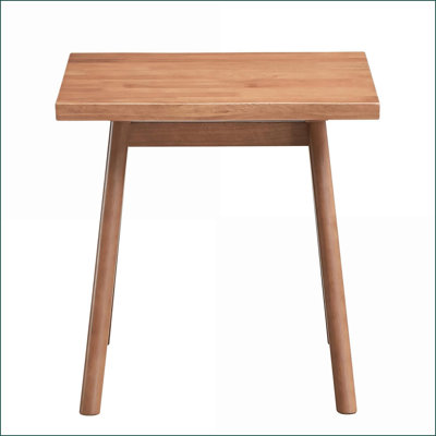 Table basse de salon en bois d'hévéa naturel, conception stable à 4 pieds, utilisation polyvalente