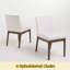 Ensemble de salle à manger moderne 47 po avec table rectangulaire brune et 4 chaises rembourrées en tissu-181234275