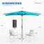Améliorez votre espace extérieur: parasol rectangulaire de 10 pi x 6,5 pi avec protection contre les rayons UV, inclinaison facile et résistance au vent-1565186204