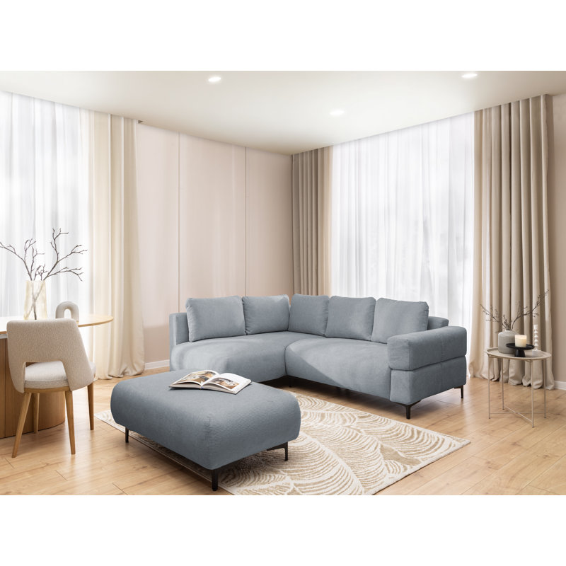 6 Seater Corner Sofa, Left Hand Facing, Grey