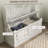 3-In-1 Entryway Hall Tree with Storage Bench, Coat Rack with Five Hooks and Shoe Storage, Distressed White
