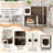 Cat Litter Box Enclosure With 3 Sisal Scratching Posts For Indoor Cats