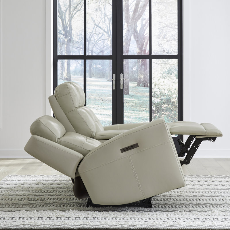 Causeuse électrique Iavor Zero Gravity avec console et ports de chargement USB, Beige
