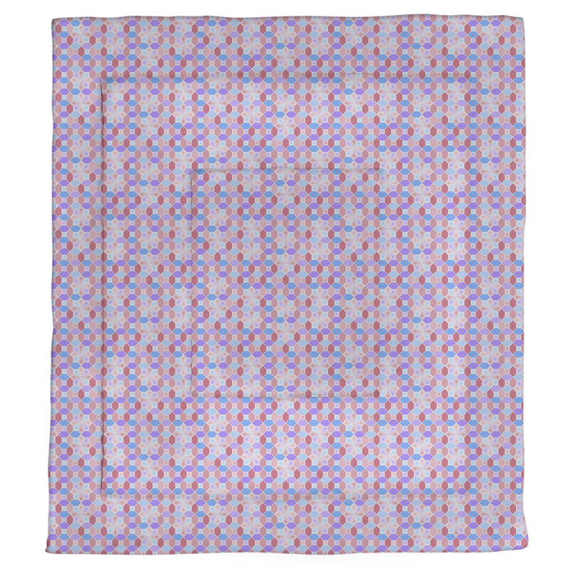 Édredon réversible simple Katelyn Elizabeth Shiba Inu, Édredon simple TG, Rose / bleu