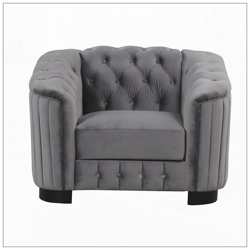 Fauteuil d'appoint 41,5 po pour le salon, Gris