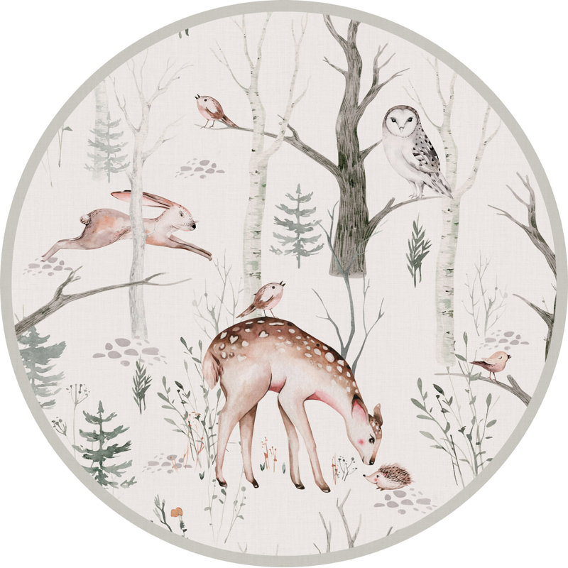 Slovan Vinyl Machine Printed Area Rug, Round 200cm