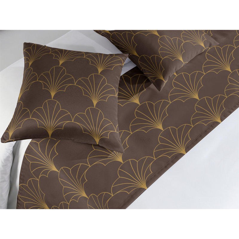 Ensemble de chemin de lit , Grand lit, Brun foncé / brun sable