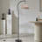 18.5" Arc Floor Lamp With Fabric Shade (Include 1 Warm White Bulb, Not Dimmable)
