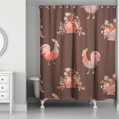 Rideau de douche simple coq Hamil