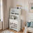 Buffet Cabinet With Foldable Dining Table, Cabinets, Storage Shelf And Side Hooks-1607383185