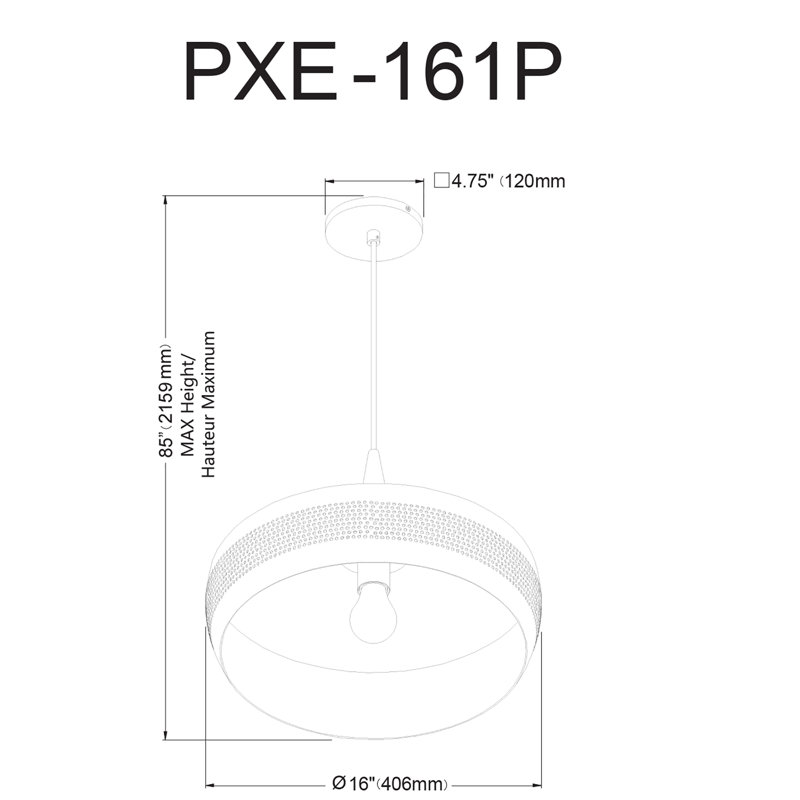 Luminaire suspendu à 1 lumière Latascha, Laiton vieilli