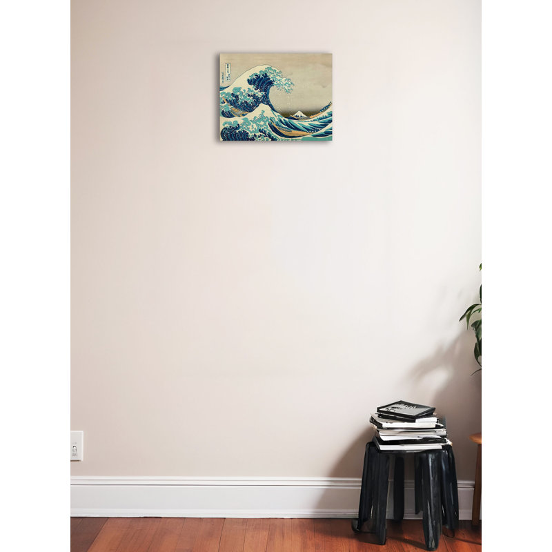 «The Great Wave Off Kanagawa» par Katsushika Hokusai, impression sur toile tendue