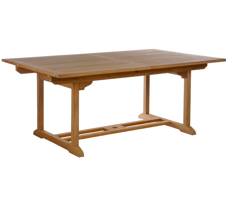 Ensemble repas 9 pièces en teck avec coussins Celise