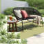 Canapés de patio confortables, structure en fer rotin Pe, utilisation moderne sur le balcon