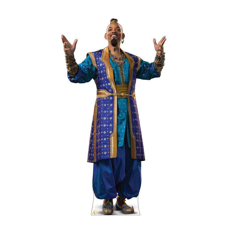 Life-Size Blue and Gold Genie Cardboard Stand-Up