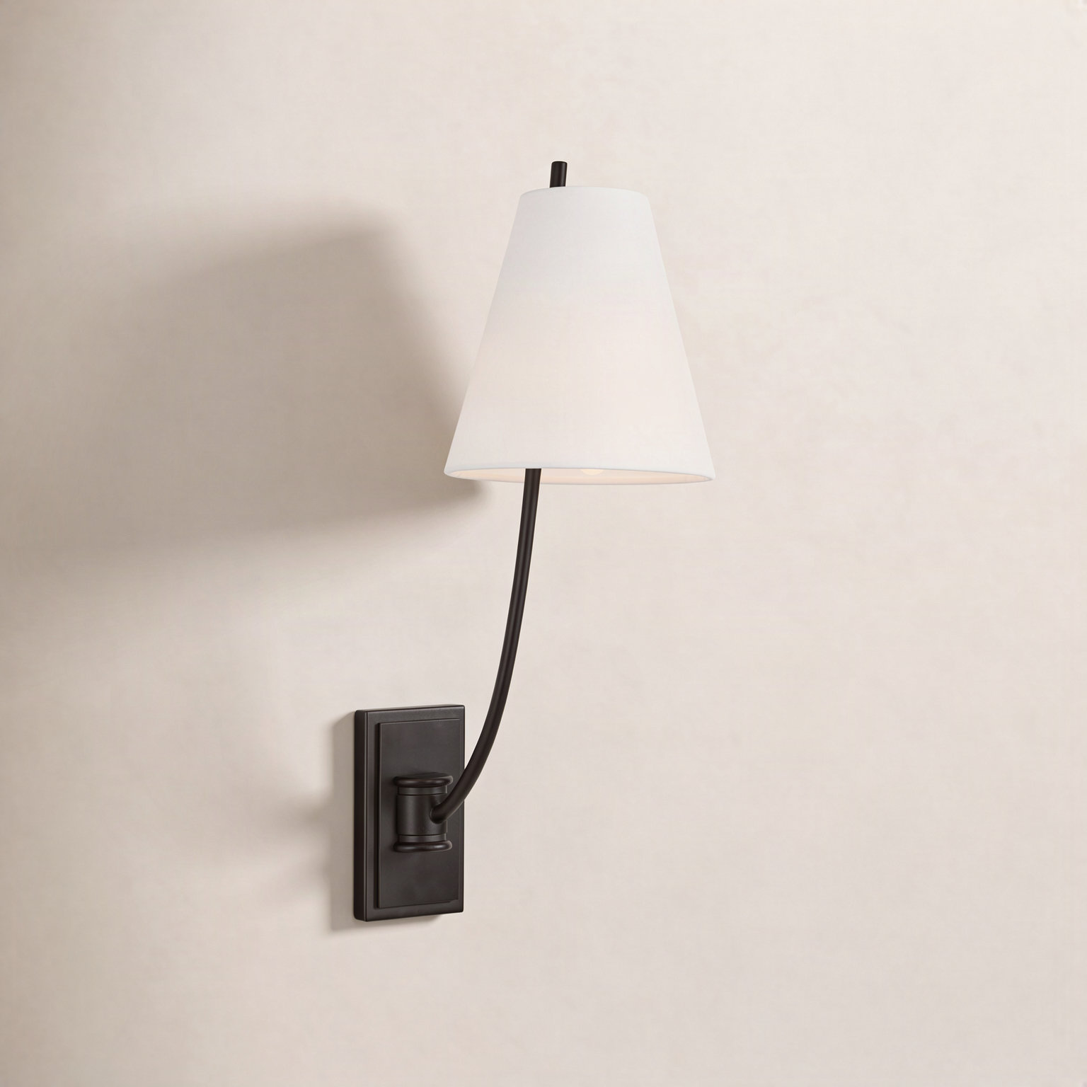 Reyes Single Light Armed Sconce, Aged Iron
