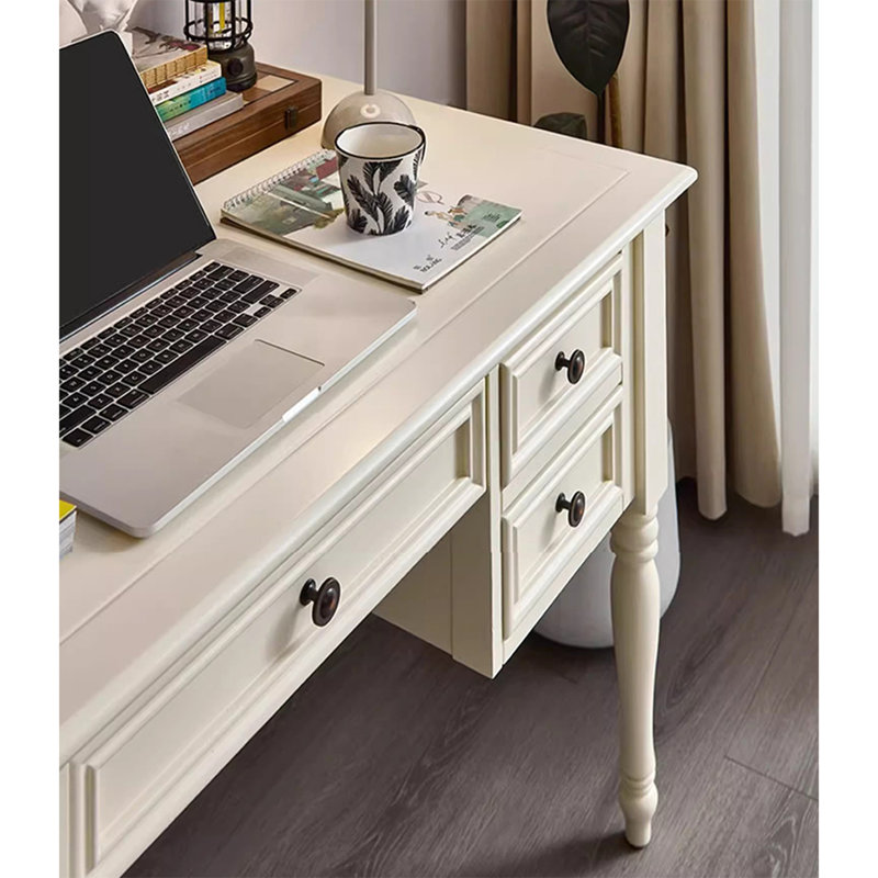 Bureau de style champêtre: conception de tiroir fonctionnelle, H 29,92 po x l 51,18 po x P 25,59 po 