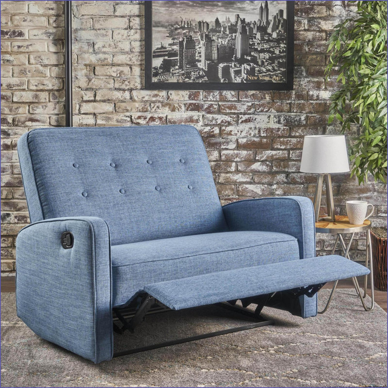Fauteuils inclinables, fauteuil inclinable standard moderne de 47 po de largeur | Tissu bleu royal