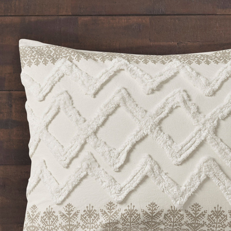 Ensemble d'édredon en coton rustique avec capitonnage en chenille 3 pièces Rustic Farmhouse
