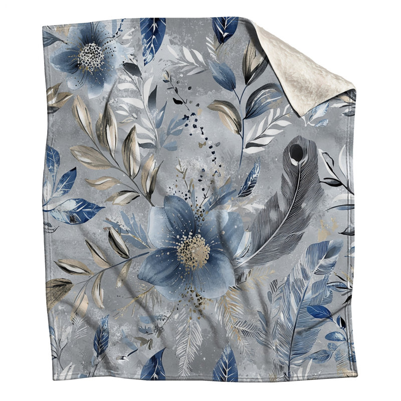Jeté Floral, 51in W x 60in H