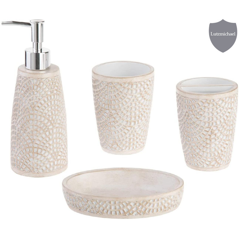 4 Piece Bathroom Accessory Set