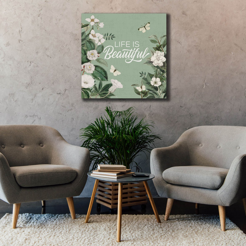 Art mural sur toile 3 "par Weathered Garden, H 37 po x l 37 po x P 1,5 po
