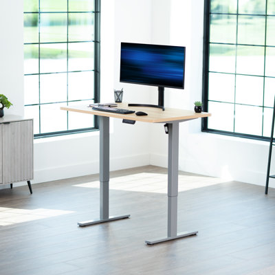 VIVO Single Motor Electric Desk with Push Button Memory Controller