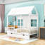 Lit simple en bois avec lit gigogne-1756210722