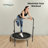 JumpSport 350 Series 39" Fitness Trampoline & Handle Bar Bundle, Adjustable Bungees