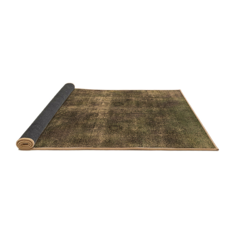 Tapis en laine / polyester tissé à la machine de couleur unie Jayden-Cole, Carré 5 pi