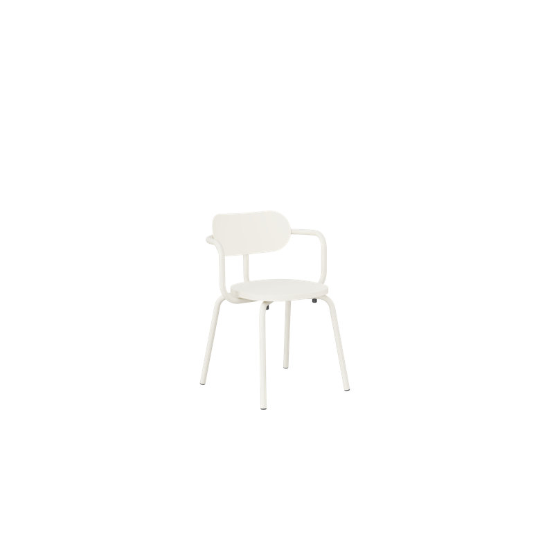 Kahmiah 18.1'' H Metal Stacking Armchair, Pure White