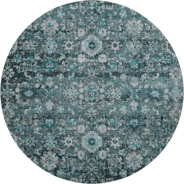 Premium Machine Washable Cerrito Teal Rug