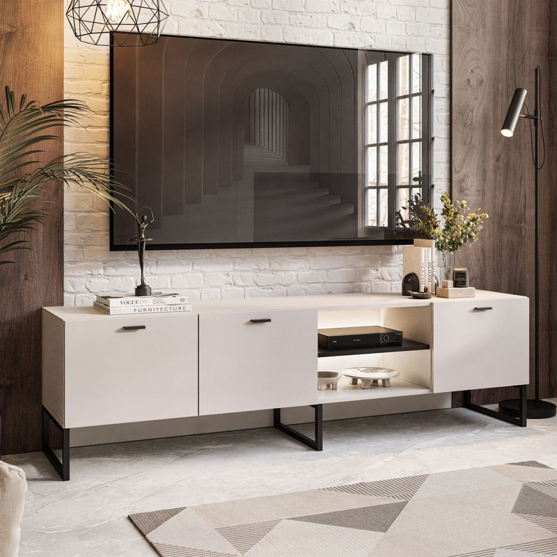 Quirama Moonlight 185 cm RTV Cabinet Cashmere, Beige