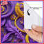 Purple Yellow Swirls Shower Curtains Extra Long-97753976