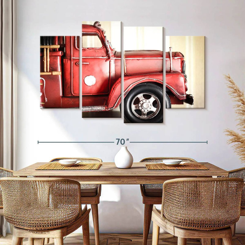 Camion de pompier miniature Mehar, H 42 po x l 68 po