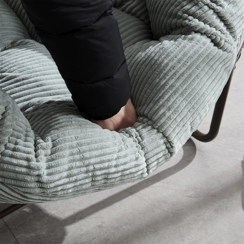 Olive Outdoor Rattan Rocking Chair with Cushions