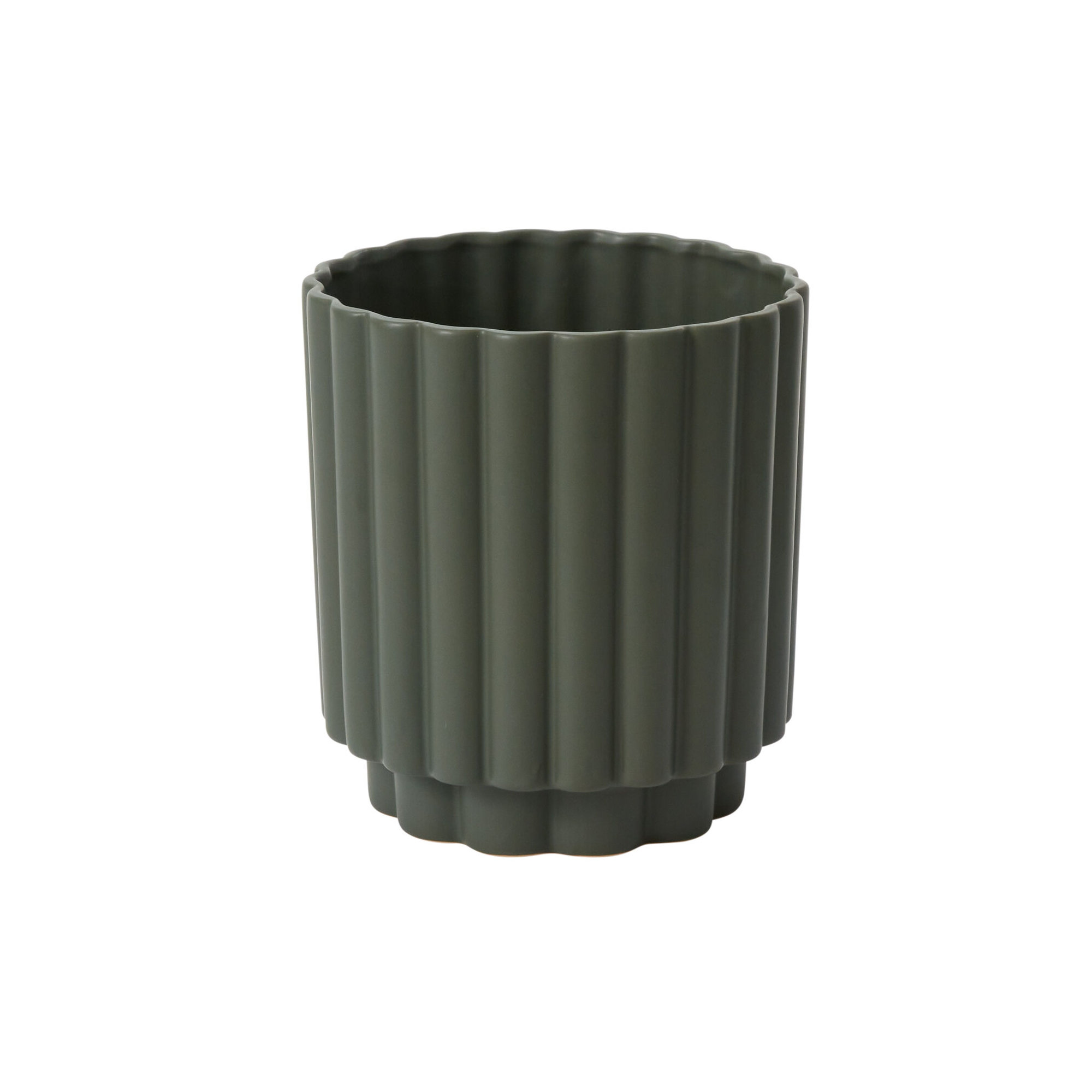 Mikel Pot, 8.25" H x 7.25" W x 7.25" D, Black