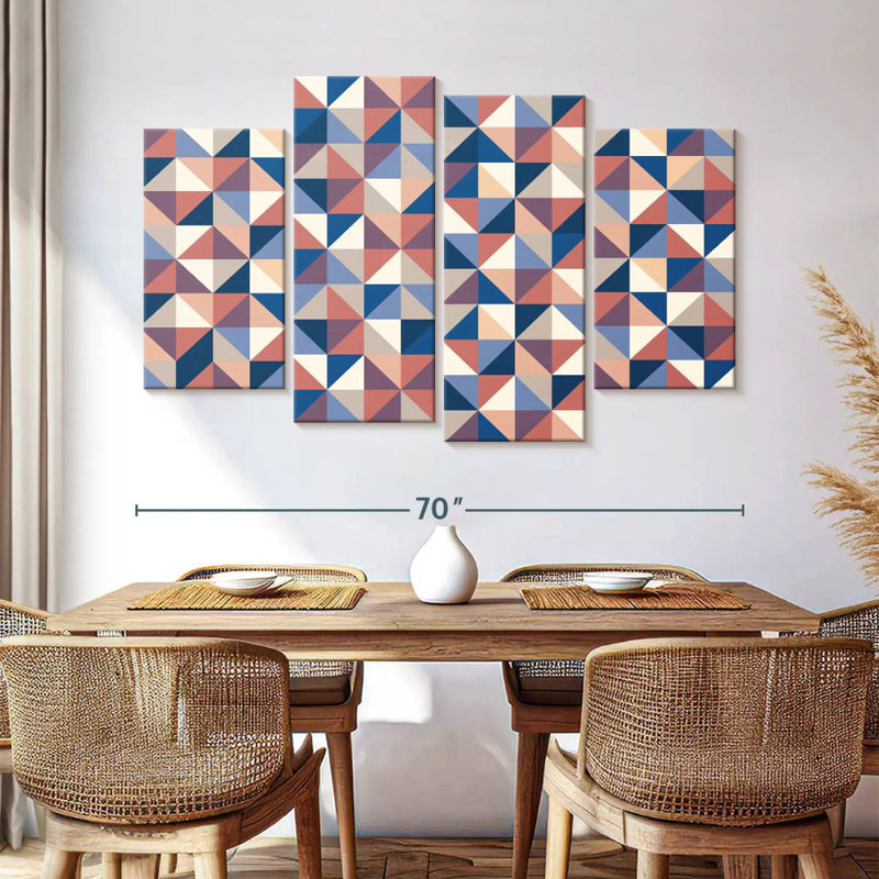 Abstrait géométrique Avery II, H 42 po x l 68 po