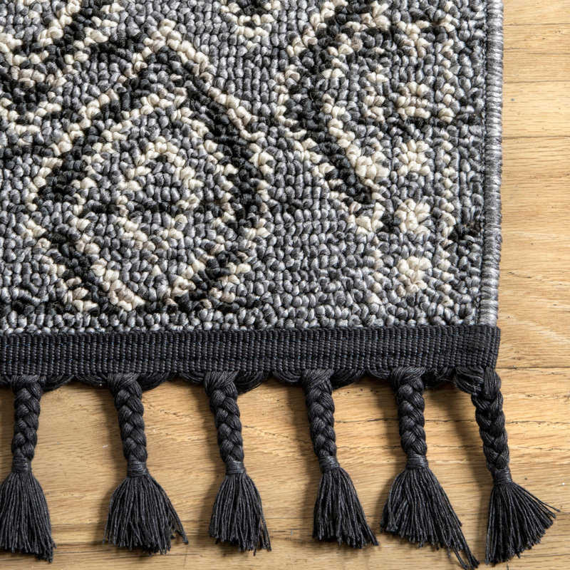 Tapis gris Southwestern, Rectangle 4 pi x 6 pi