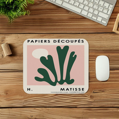 Abstract Papiers Decoupes II Henri Matisse Shapes Modern Gaming Cute Office Laptop Desk Pad Gift Mat Square Rectangle Non-Slip Mousepad