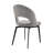 Cardale Swivel Modern Dining Chairs in Fabric Upholstery with Black Metal Legs-431487221