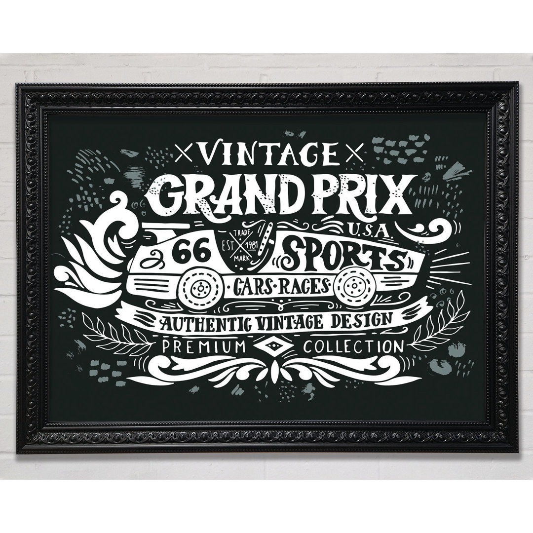 Vintage Grand Prix Typ - Druck