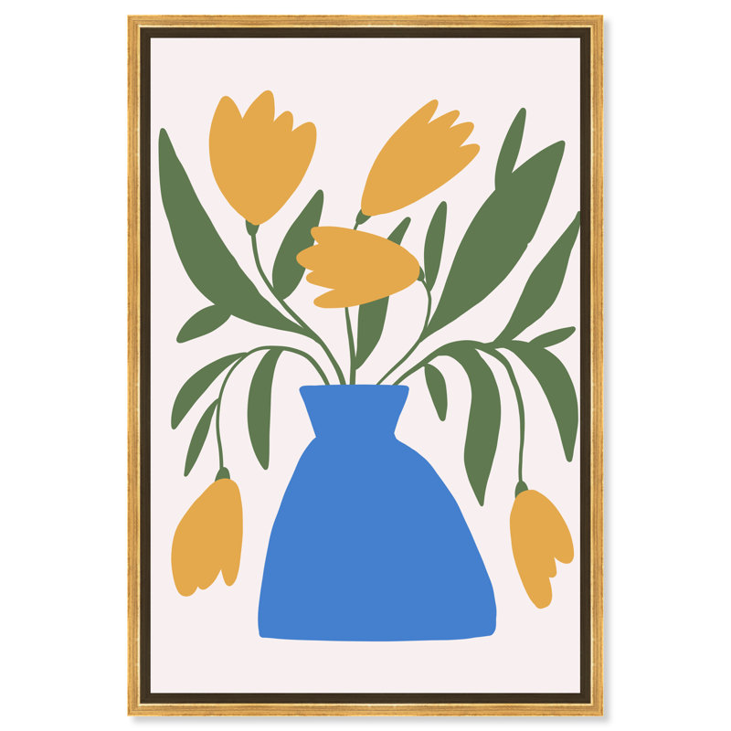 Flower Market Plant II Floral  Wall Art by Art Remedy, 25" H x 17" W, Black Framed