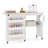 Folding Sewing Table Rolling Craft Station with 3 Storage Bins & Charging Station-114878668