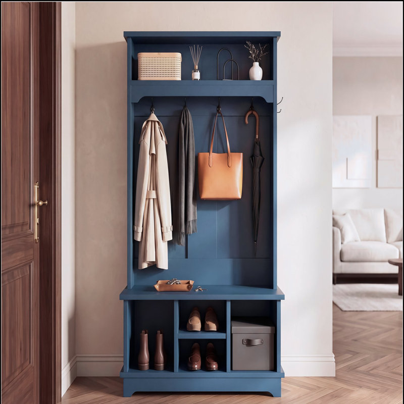 Portemanteau avec rangement pour chaussures, portemanteau avec banc à chaussures, 4 casiers à chaussures, rangement à 1 niveau, banc d'entrée 3 en 1 pour vestibule, chambre à coucher, salon