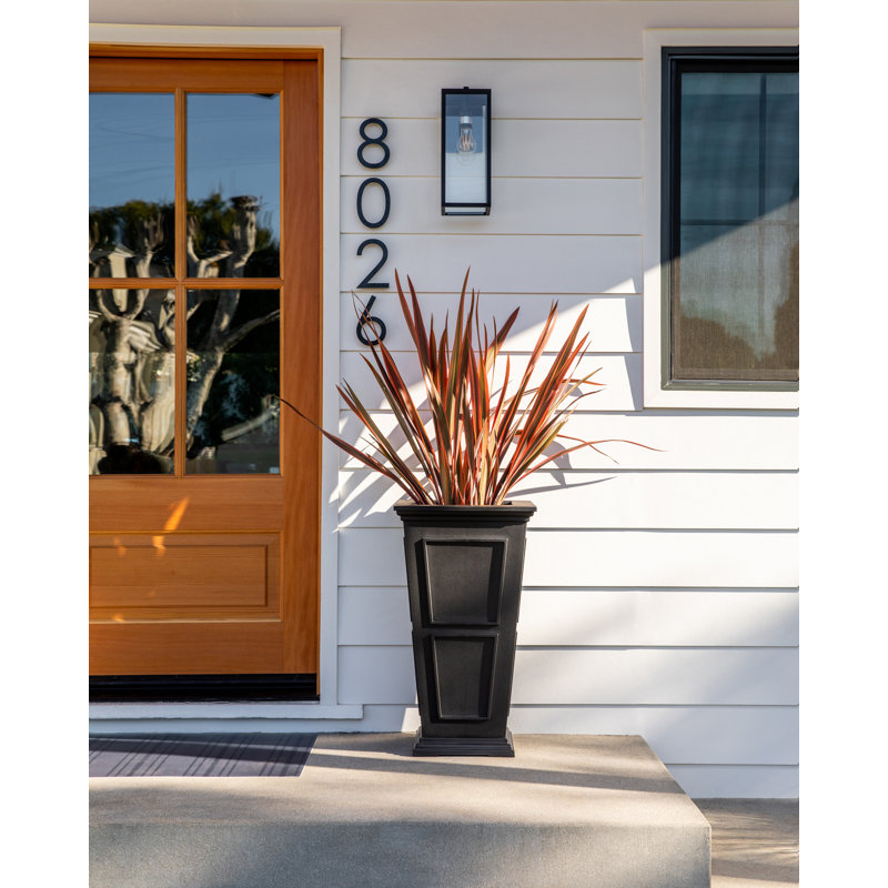 Abram Tall Planter Box, Black, 2