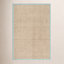 Natural Teal Bamboo Seagrass Rug