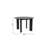 45" Black Solid Wood Round Top Dining Table