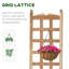 Lit de jardin surélevé en bois avec treillis Outsunny